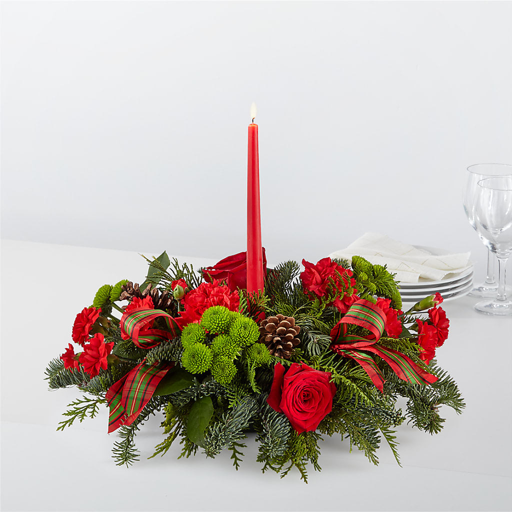 By the Candlelight Centerpiece – Queen Ofe Florist, San Jose CA