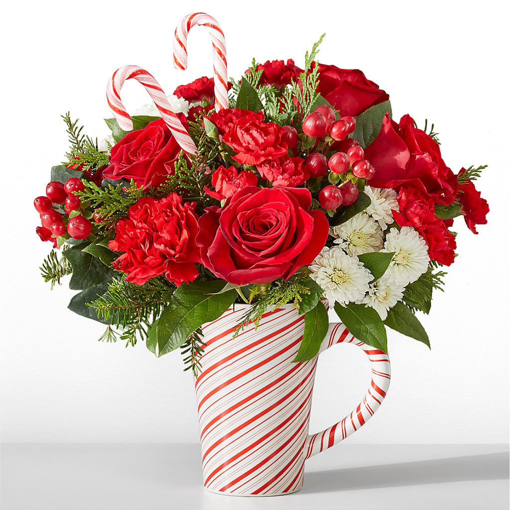 Peppermint Swirl Mug – Queen Ofe Florist, San Jose CA