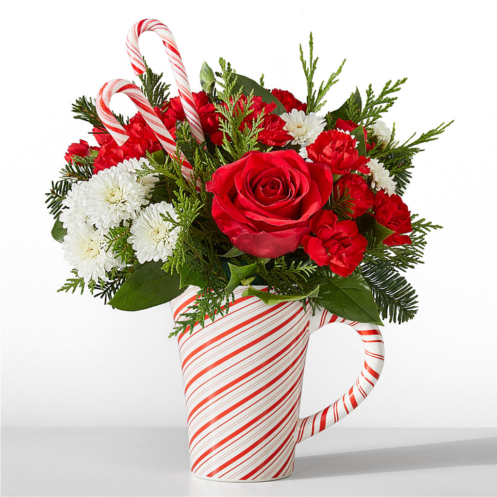 Peppermint Swirl Mug – Queen Ofe Florist, San Jose CA