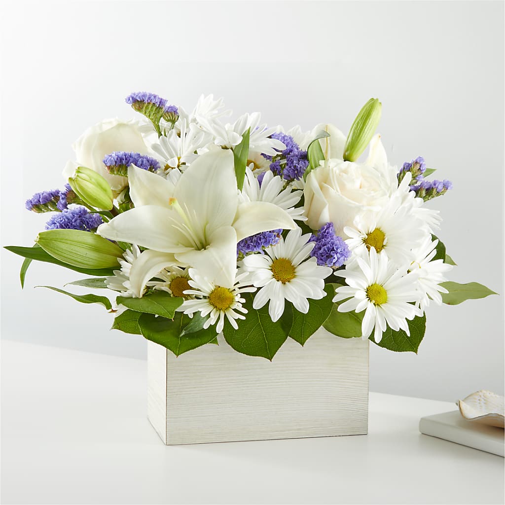 Beyond Blue Box Bouquet – Queen Ofe Florist, San Jose CA