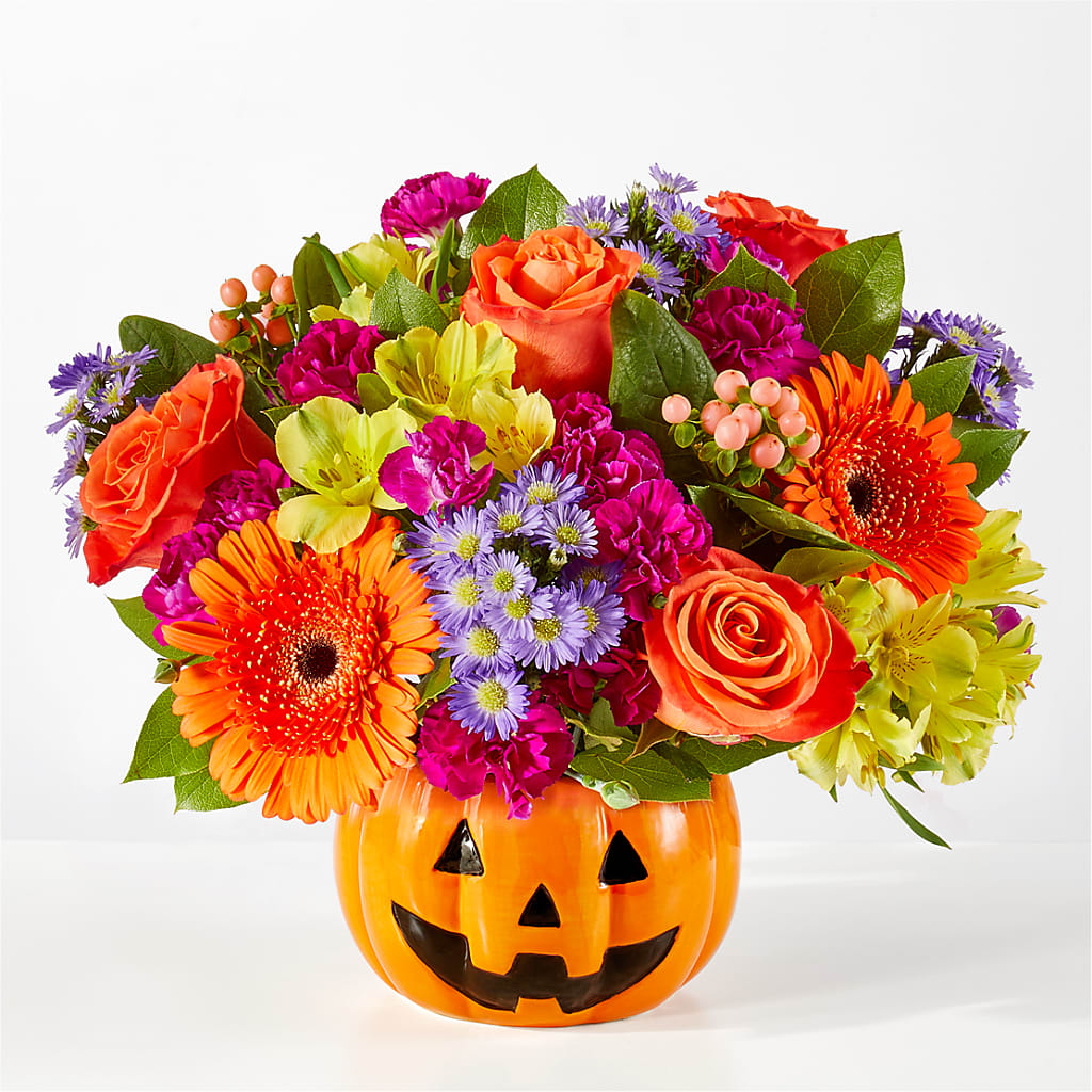 Tricks & Treats Pumpkin – Queen Ofe Florist, San Jose CA
