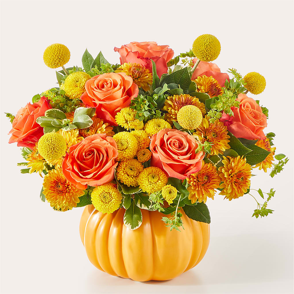 Gourdgeous Pumpkin – Queen Ofe Florist, San Jose CA