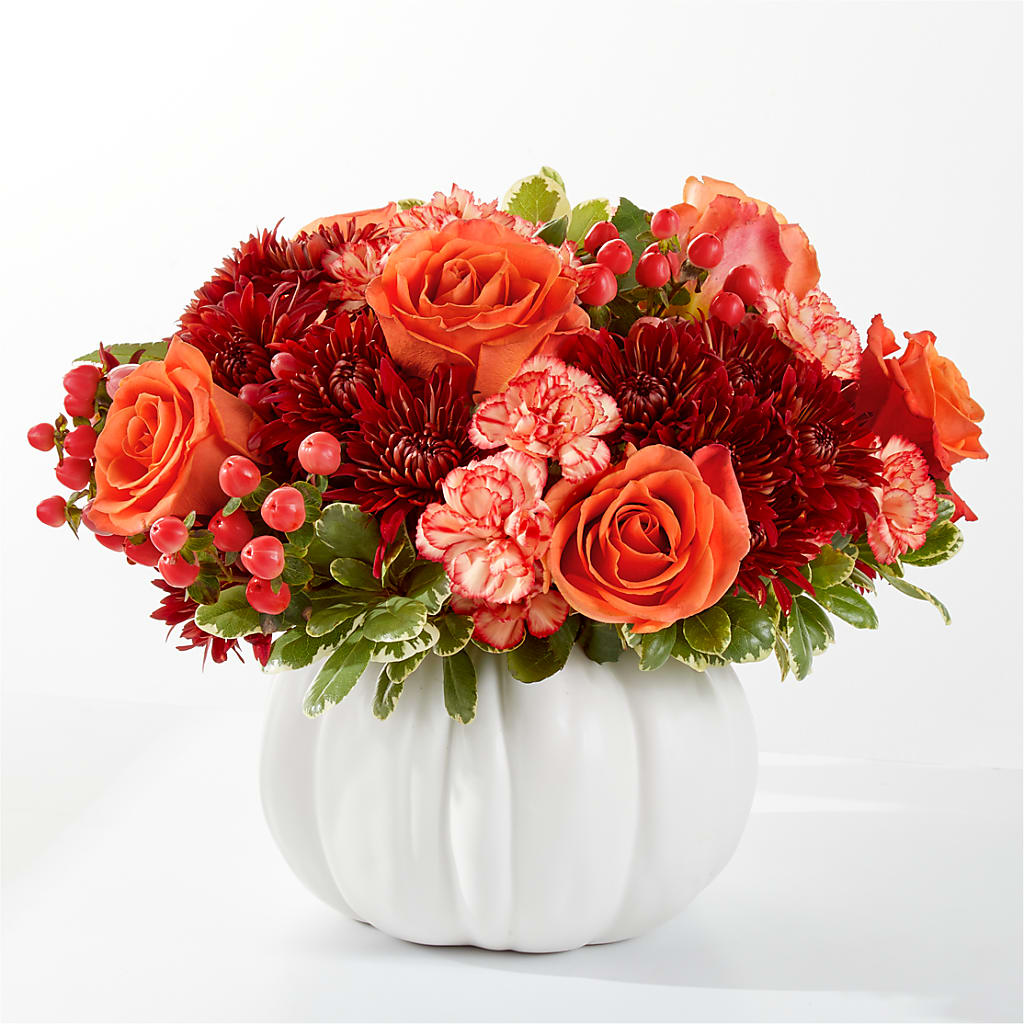 Autumn Air Pumpkin Bouquet – Queen Ofe Florist, San Jose CA