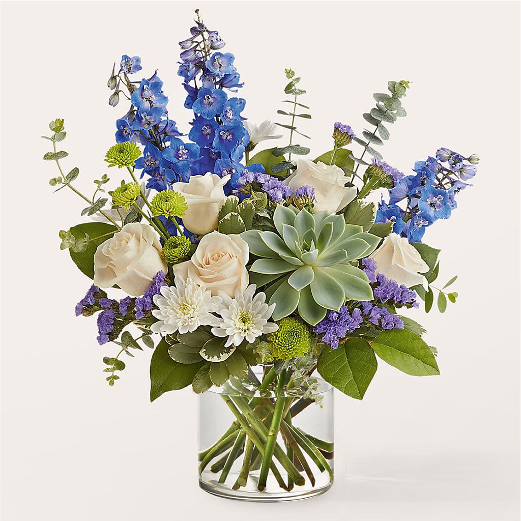 Cerulean Waves Bouquet – Queen Ofe Florist, San Jose CA