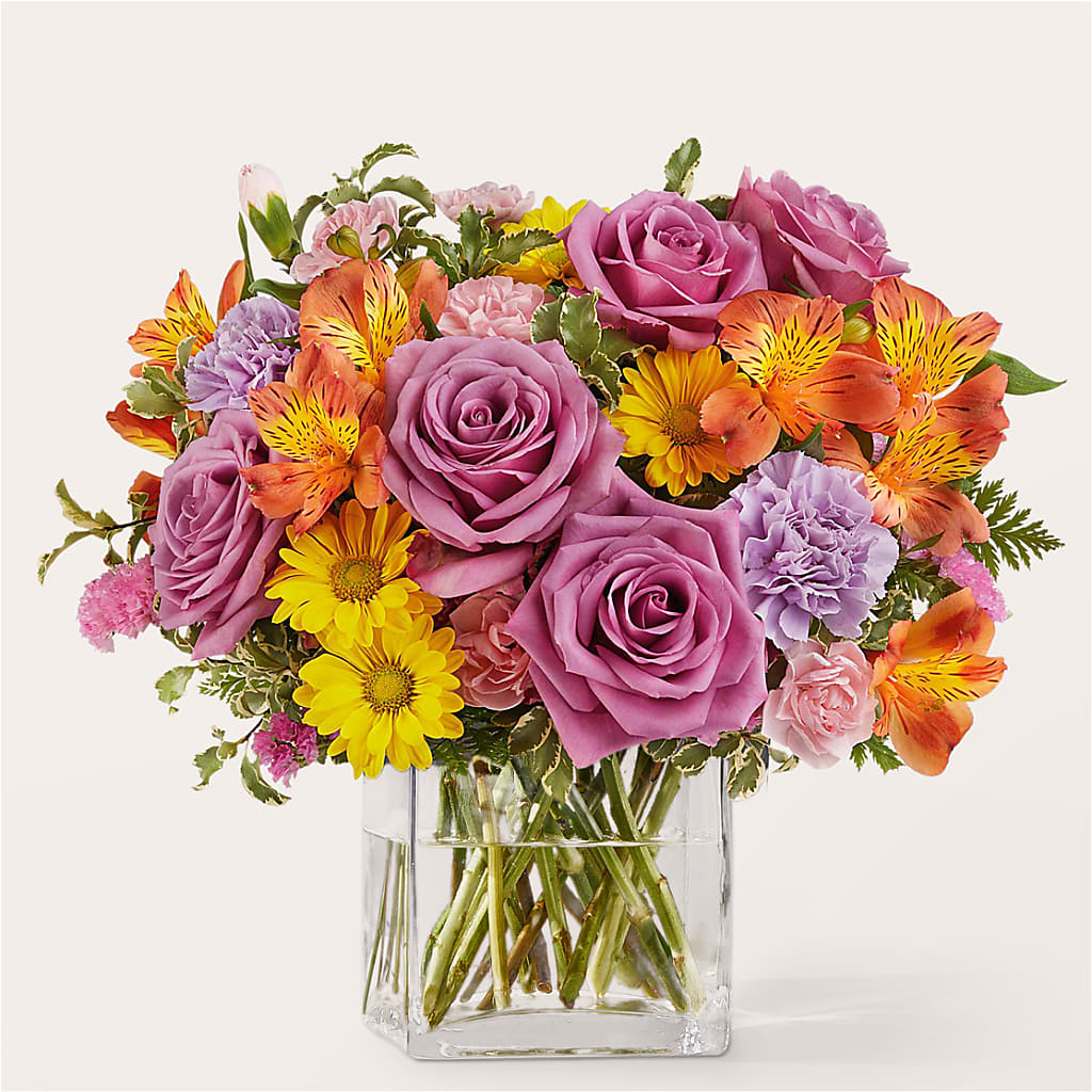 Shades of Happiness Bouquet – Queen Ofe Florist, San Jose CA