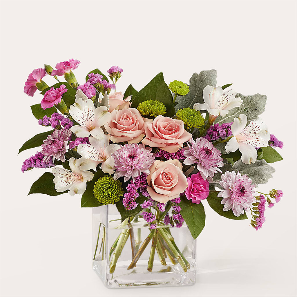 Pink Suede Bouquet – Queen Ofe Florist, San Jose CA