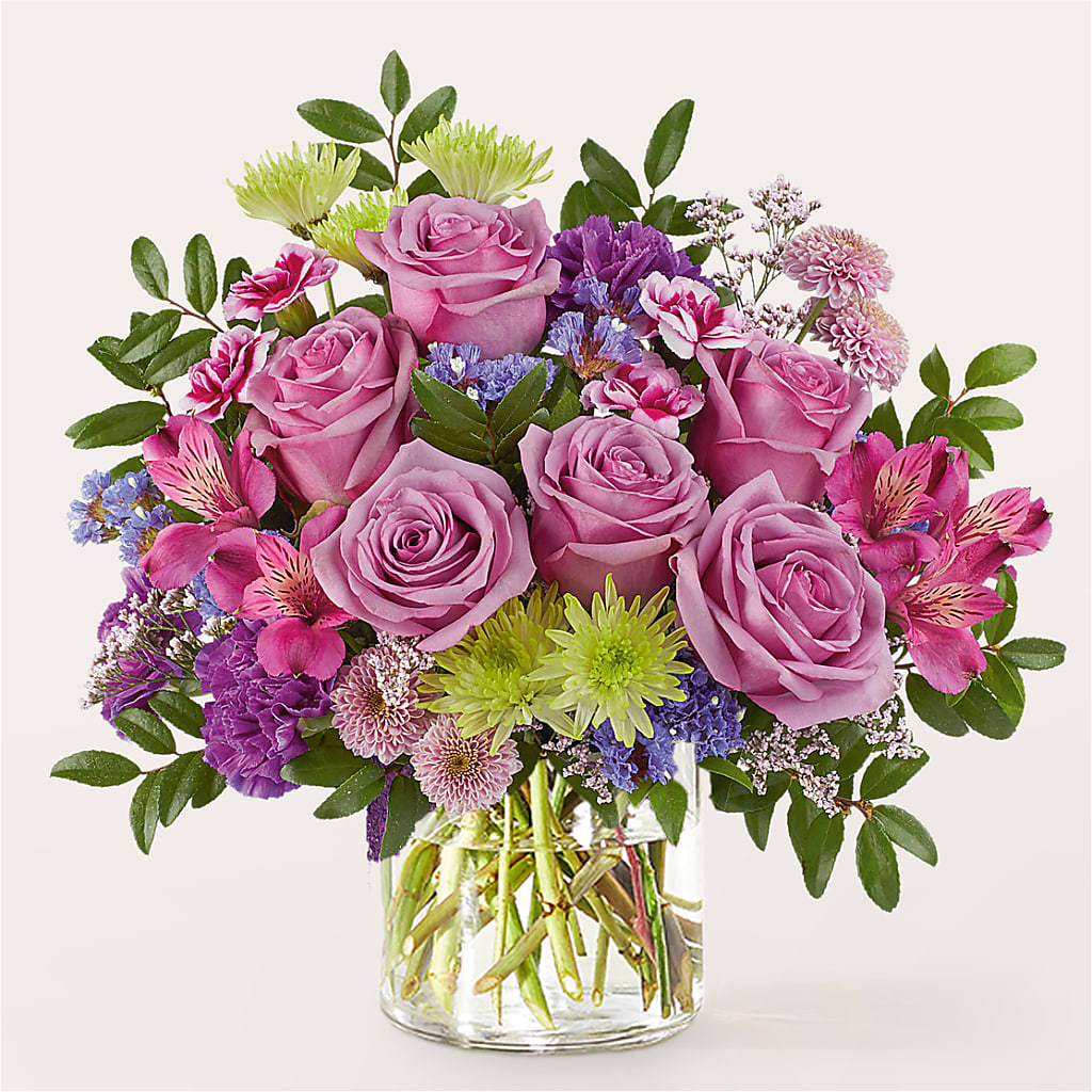 Glass Half Full Bouquet – Queen Ofe Florist, San Jose CA