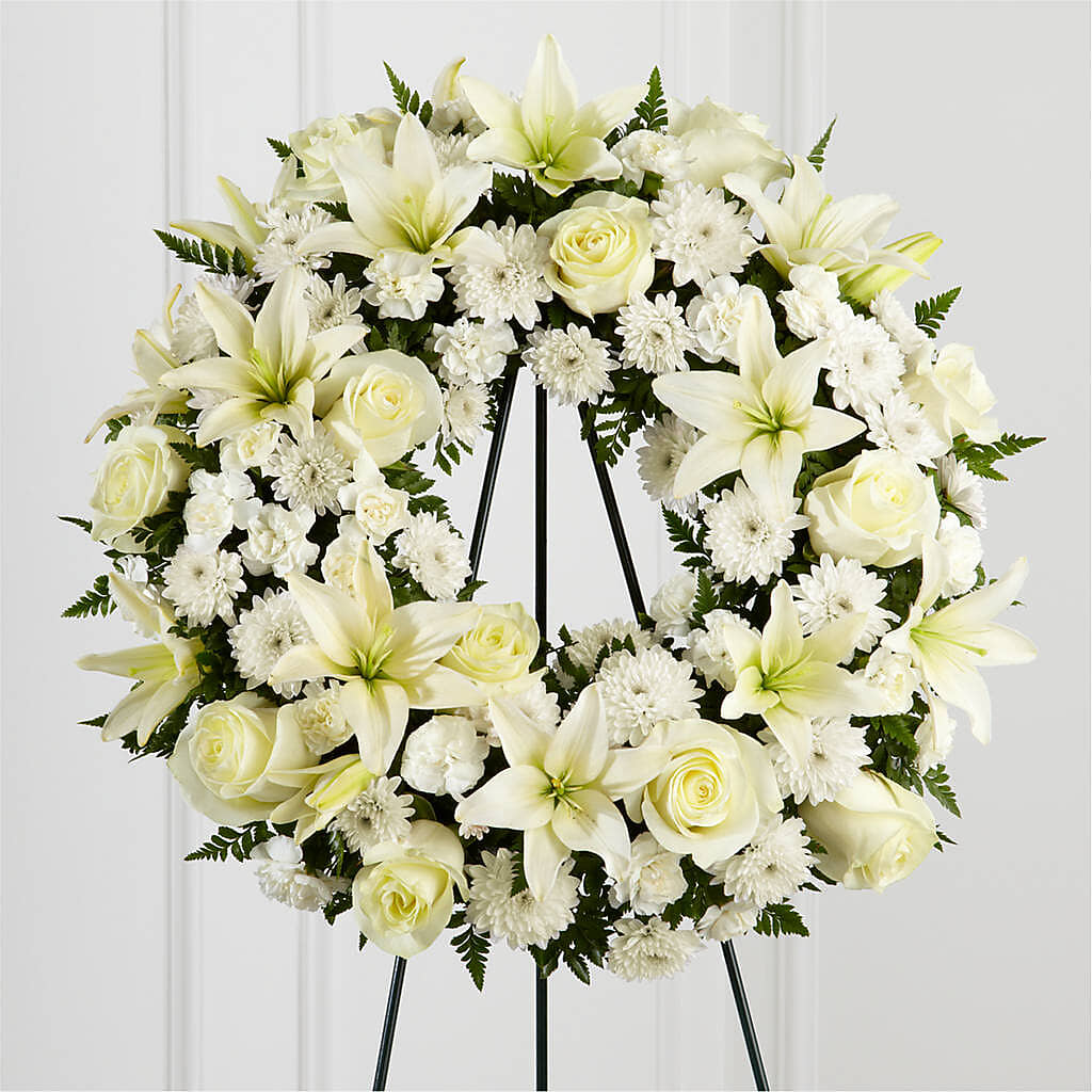 Treasured Tribute Wreath – Queen Ofe Florist, San Jose CA