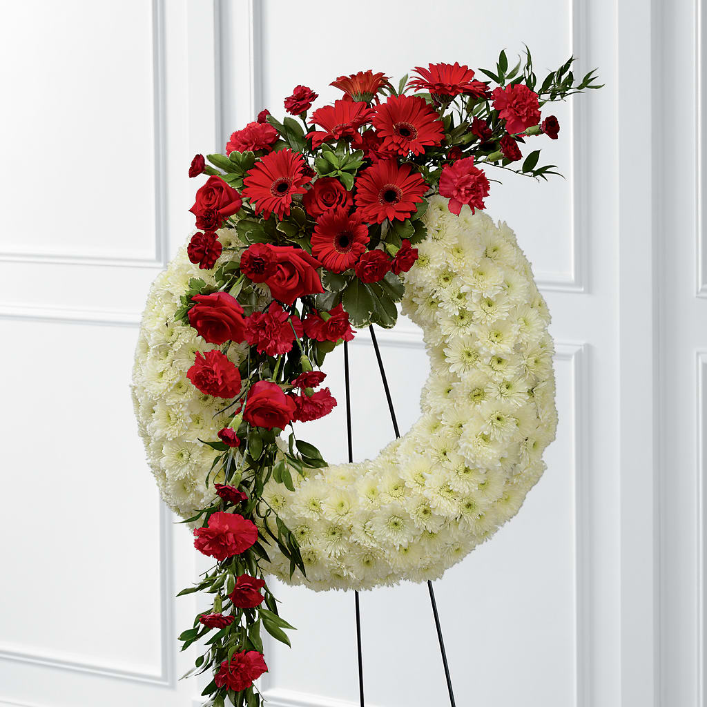 Graceful Tribute Wreath – Queen Ofe Florist, San Jose CA