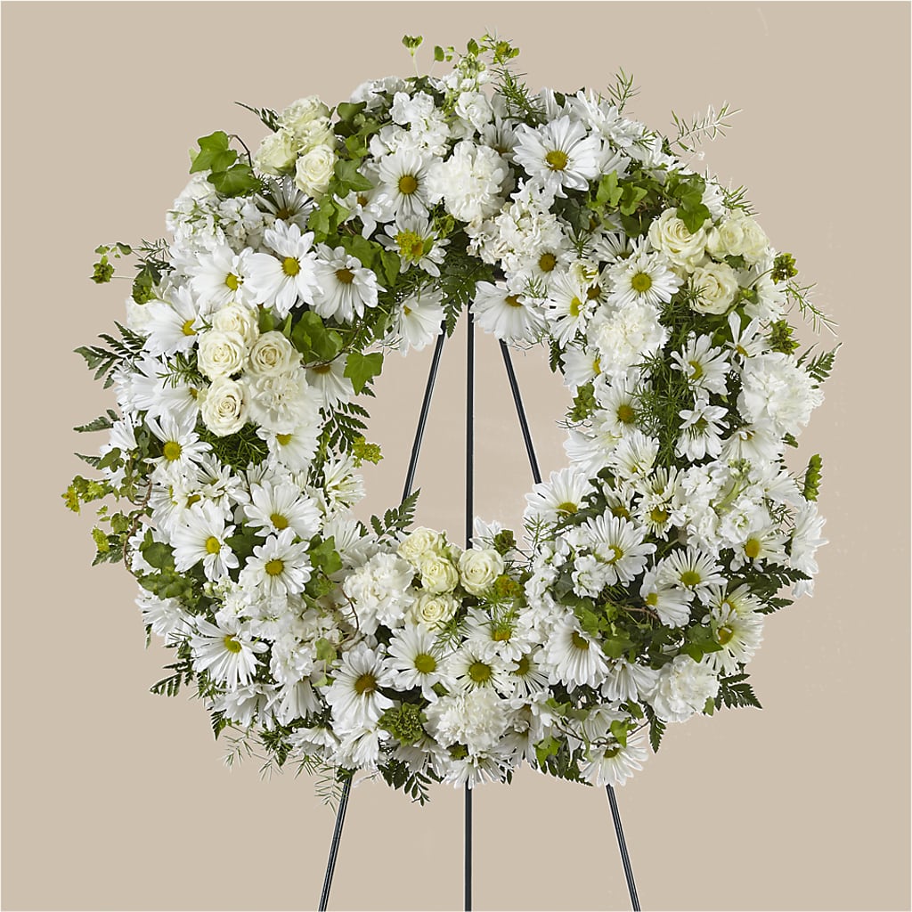 Faithful Wishes Wreath – Queen Ofe Florist, San Jose CA