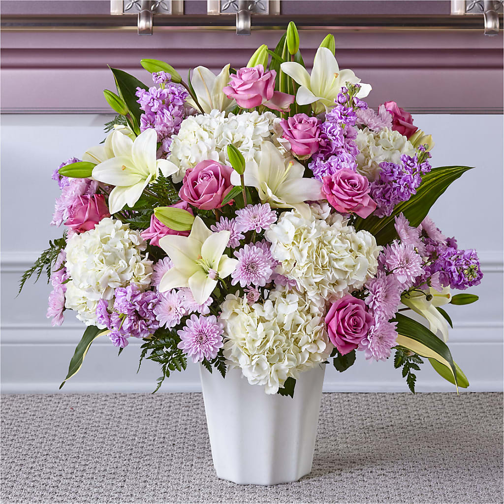 Heaven Sent Floor Basket – Queen Ofe Florist, San Jose CA