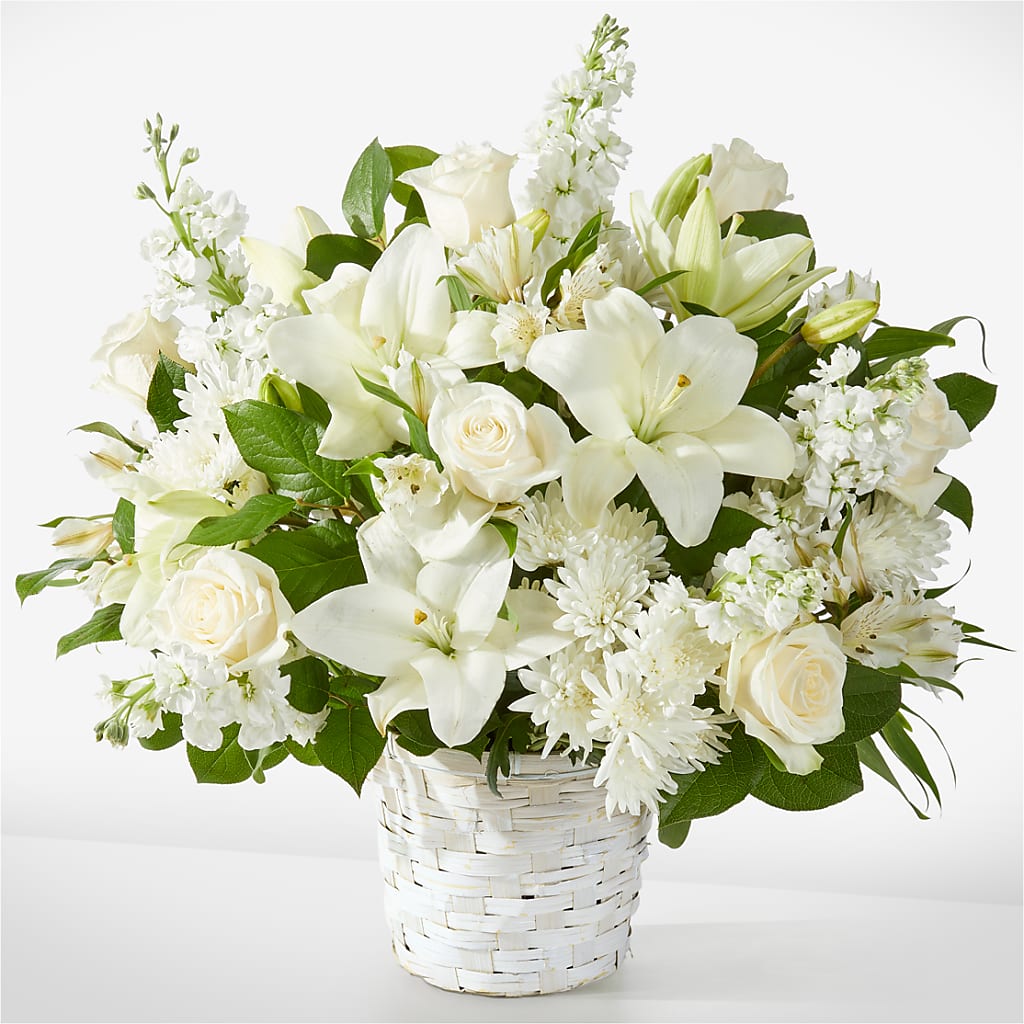 Peaceful Reflections Arrangement – Queen Ofe Florist, San Jose CA
