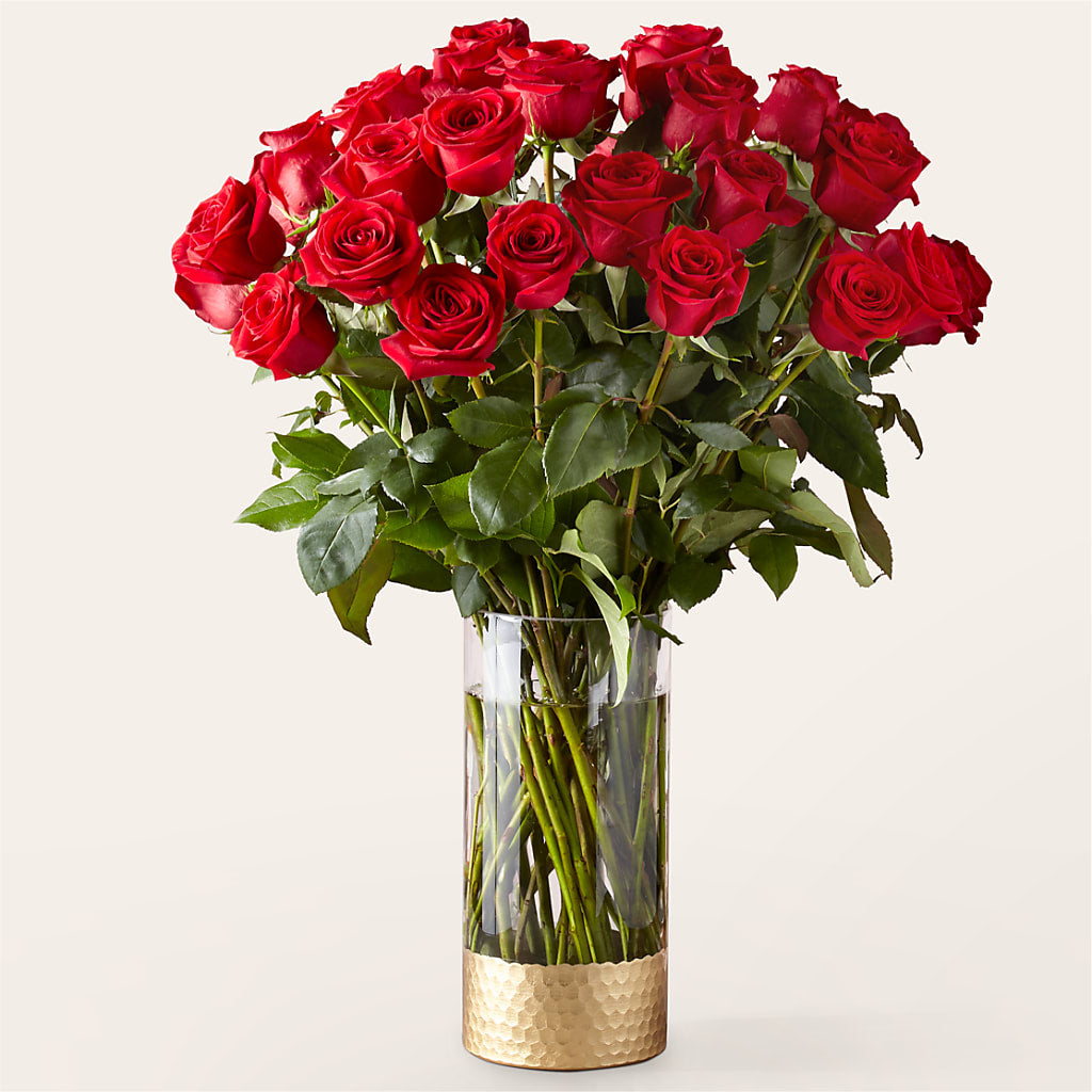Classic Love Red Rose Bouquet – Queen Ofe Florist, San Jose CA