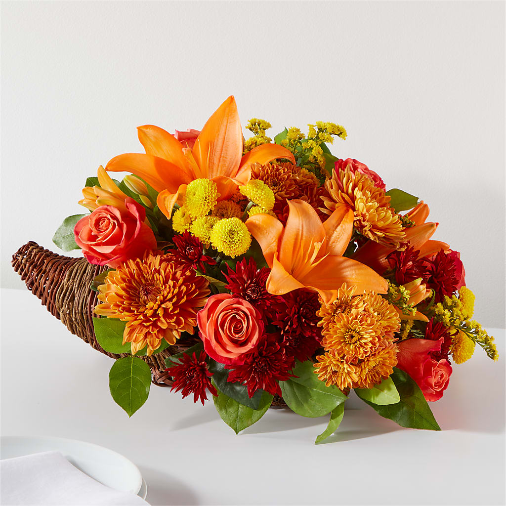 Bouquet of Blessings Cornucopia – Queen Ofe Florist, San Jose CA