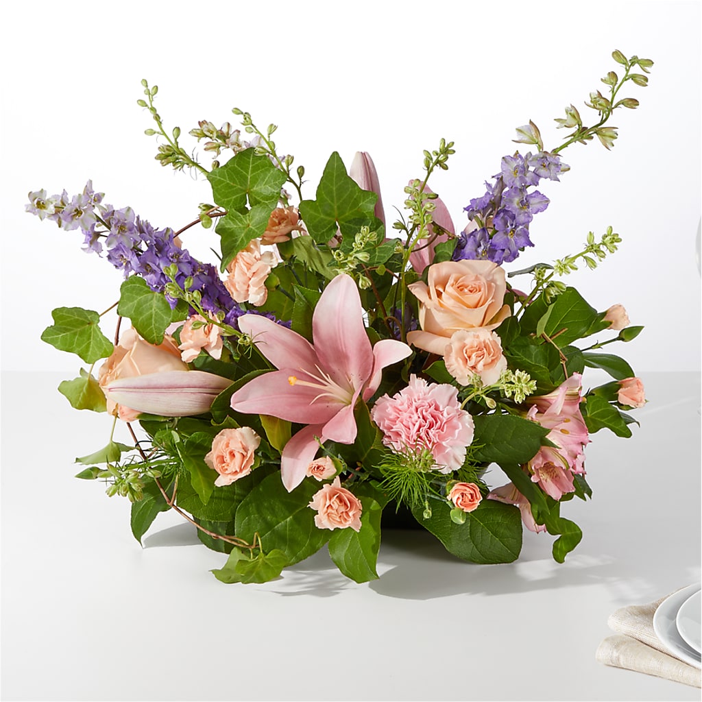 Blossom Time Centerpiece – Queen Ofe Florist, San Jose CA