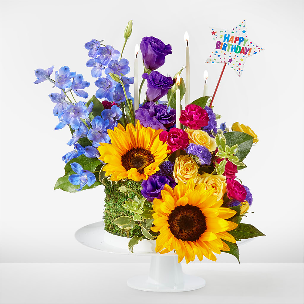 Star of the Day Floral Cake – Queen Ofe Florist, San Jose CA