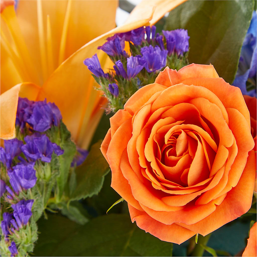 Radiant Citrus Box Bouquet –  Queen Ofe Florist, San Jose CA