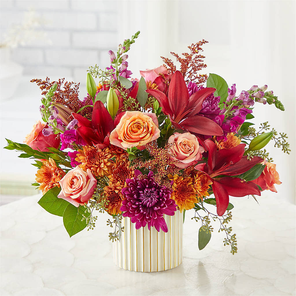 Burgundy Landscape Bouquet –  Queen Ofe Florist, San Jose CA