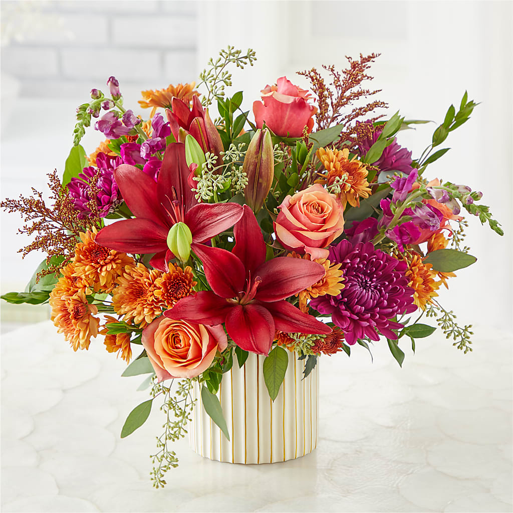 Burgundy Landscape Bouquet –  Queen Ofe Florist, San Jose CA