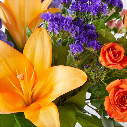 Radiant Citrus Bouquet –  Queen Ofe Florist, San Jose CA