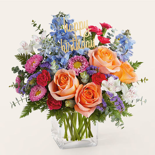 Birthday Bash Bouquet –  Queen Ofe Florist, San Jose CA
