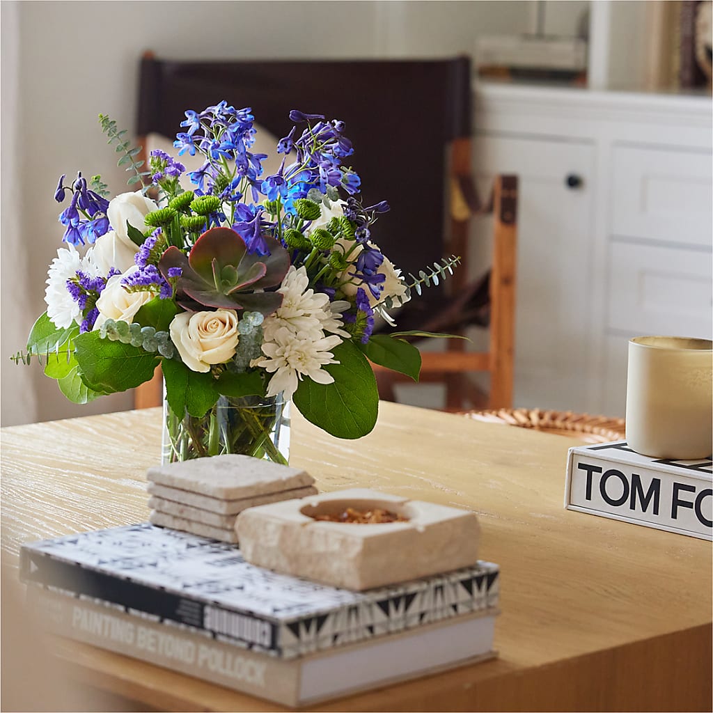 Cerulean Waves Bouquet –  Queen Ofe Florist, San Jose CA