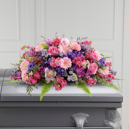 Glorious Garden Casket Spray –  Queen Ofe Florist, San Jose CA