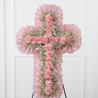 Angel's Cross Easel –  Queen Ofe Florist, San Jose CA