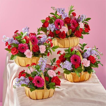 Pink Picnic Basket –  Queen Ofe Florist, San Jose CA