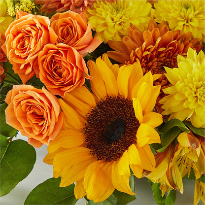 Autumn Harmony Centerpiece –  Queen Ofe Florist, San Jose CA