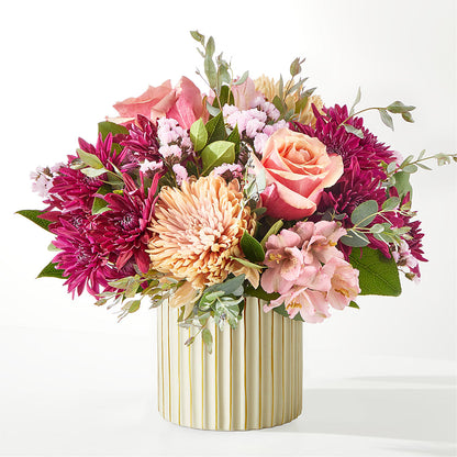 Berry Cobbler Bouquet with Ivory Vase –  Queen Ofe Florist, San Jose CA