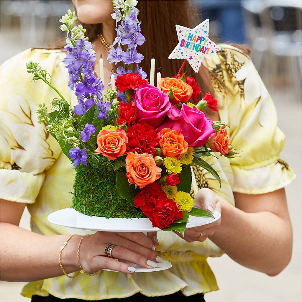 Best Year Yet Floral Cake –  Queen Ofe Florist, San Jose CA