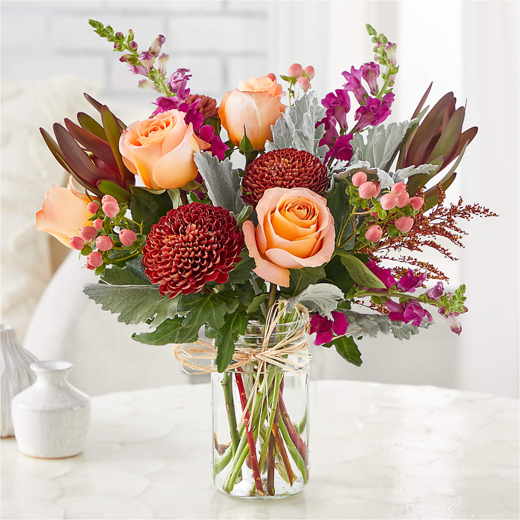 Moody Hues Bouquet –  Queen Ofe Florist, San Jose CA