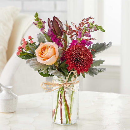 Moody Hues Bouquet –  Queen Ofe Florist, San Jose CA