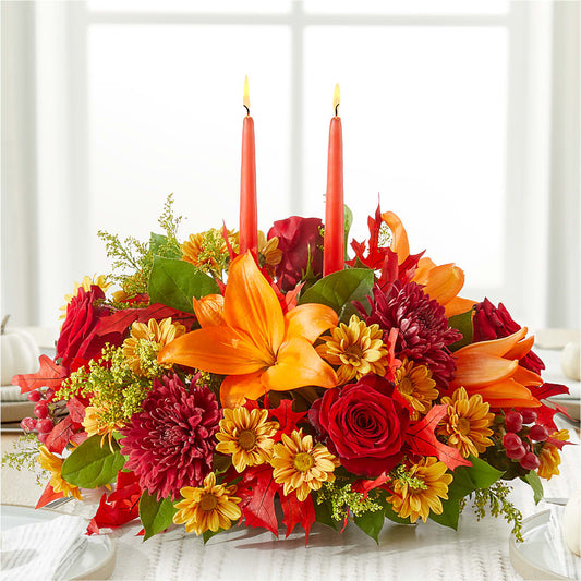 Autumn's Embrace Centerpiece –  Queen Ofe Florist, San Jose CA