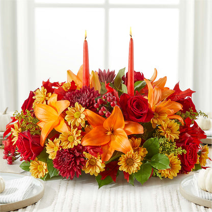 Autumn's Embrace Centerpiece –  Queen Ofe Florist, San Jose CA