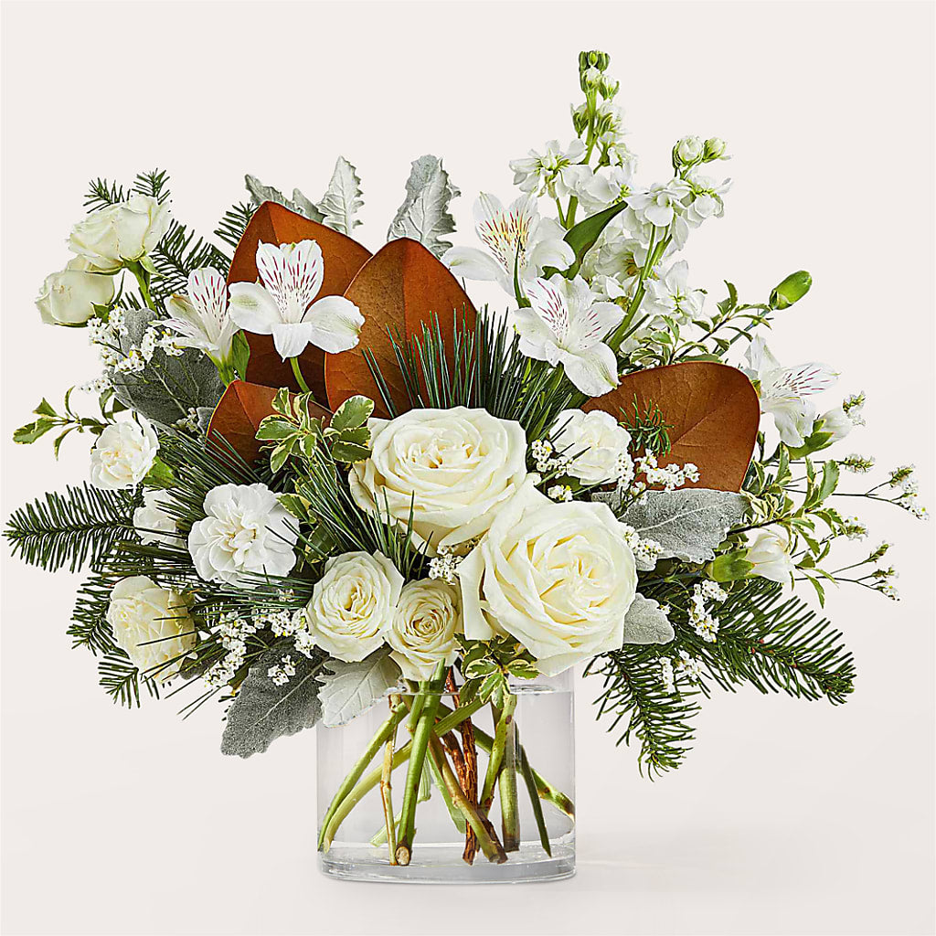 Fresh Snowfall Bouquet –  Queen Ofe Florist, San Jose CA