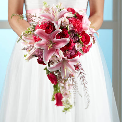 Lily & Rose Bouquet –  Queen Ofe Florist, San Jose CA