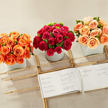 Dawn Rose Centerpiece –  Queen Ofe Florist, San Jose CA
