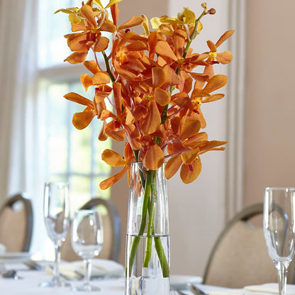 Orange Mokara Bud Vase –  Queen Ofe Florist, San Jose CA