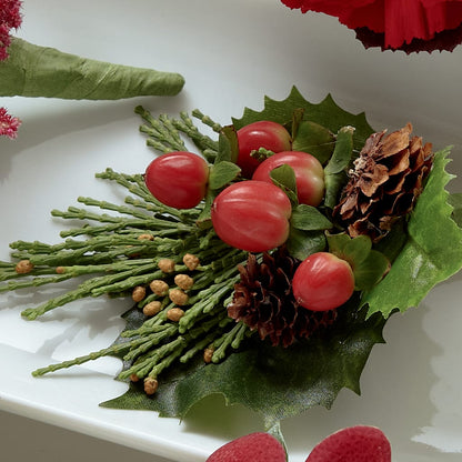 Red Berry Boutonniere –  Queen Ofe Florist, San Jose CA