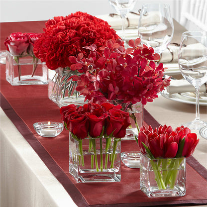 Modern Grace Centerpiece –  Queen Ofe Florist, San Jose CA